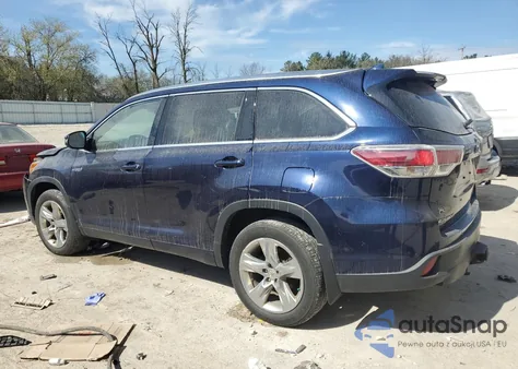 2015 Toyota Highlander Hybrid Limited из США, поврежденный, VIN 5TDDCRFH2FS007502